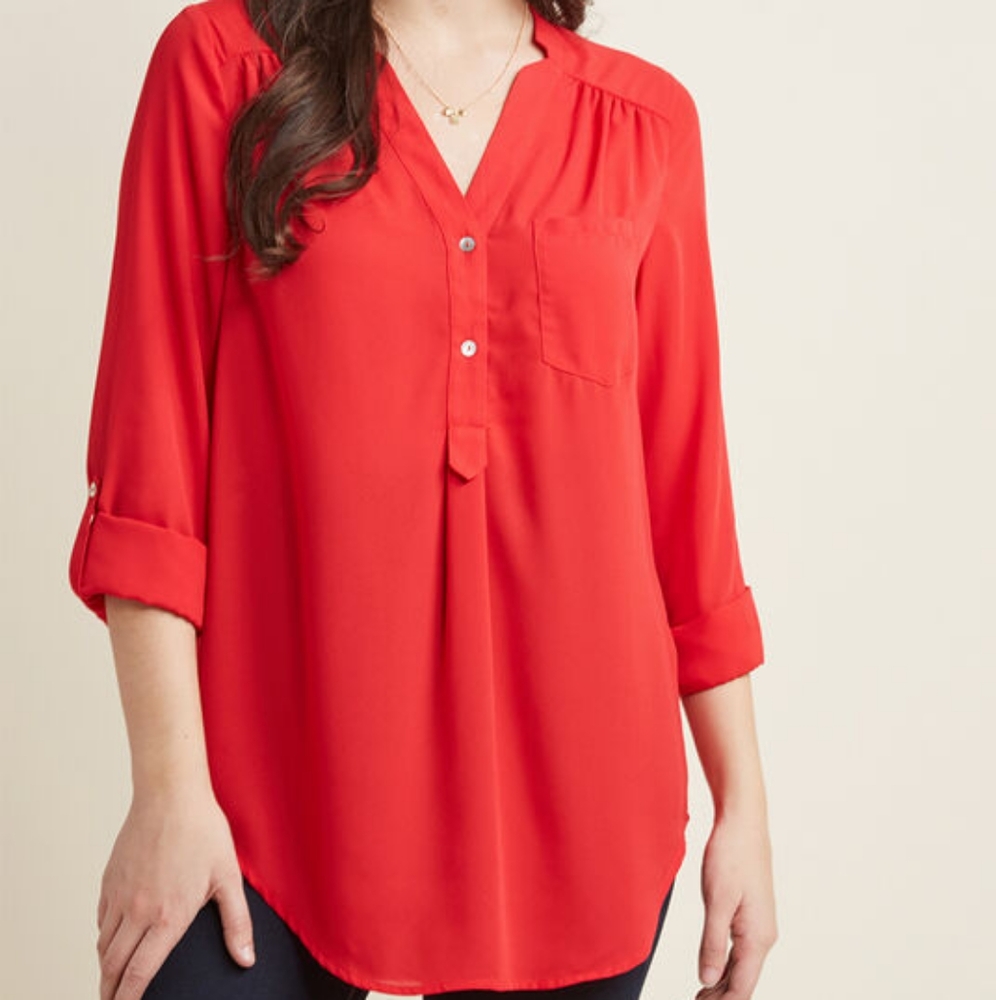 Size M Flowy Long Sleeve Tunic